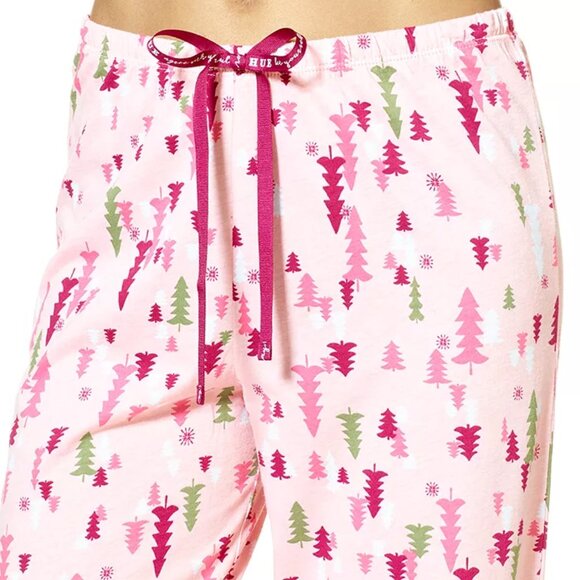 Hue Women's Cozy Tossed Trees Printed Pajama Pants NWT - Picture 3 of 6